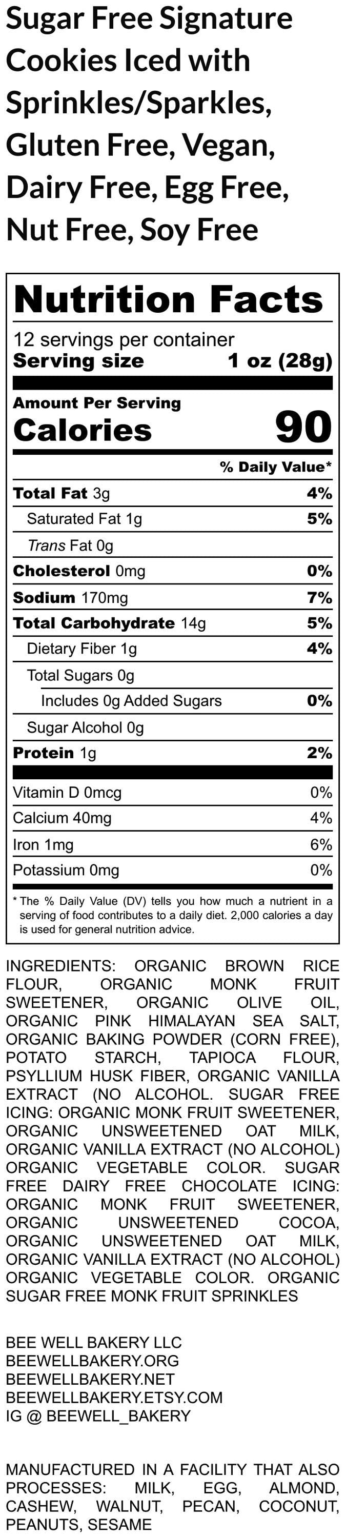 Premium Sugar Free Cookies - Vegan & Gluten Free Treats