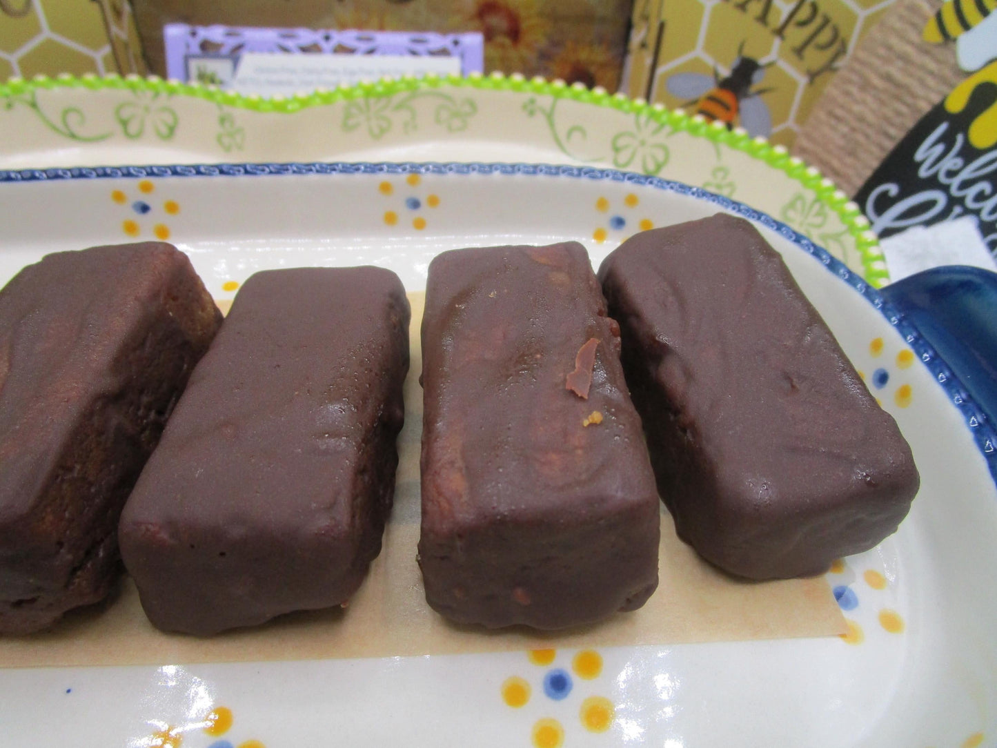 Barra de Galleta de Mantequilla de Maní Cubierta de Chocolate - Vegana y Sin Gluten