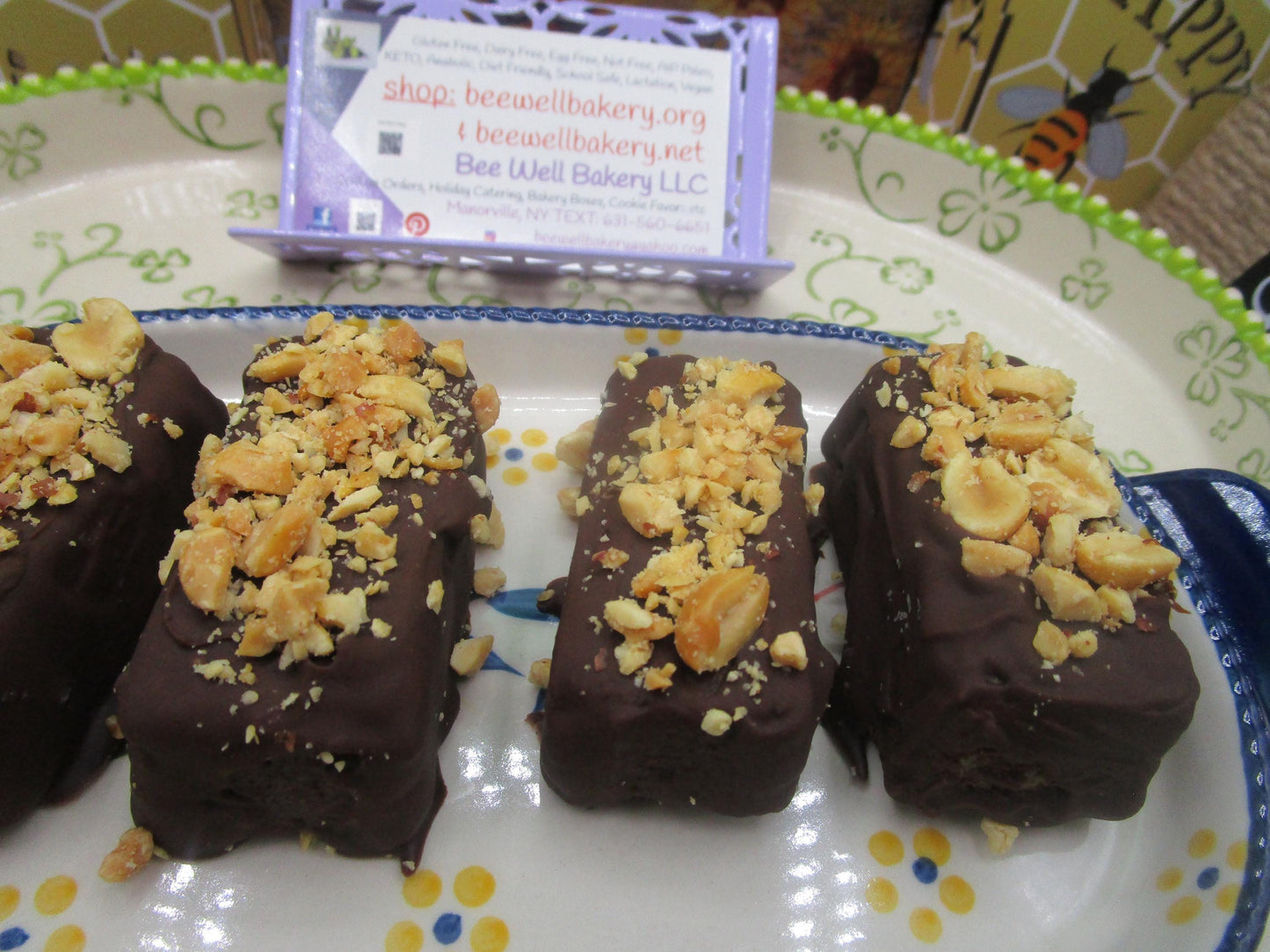 Barras de Galleta de Chocolate y Mantequilla de Maní con Alto Contenido de Proteínas - Veganas y Sin