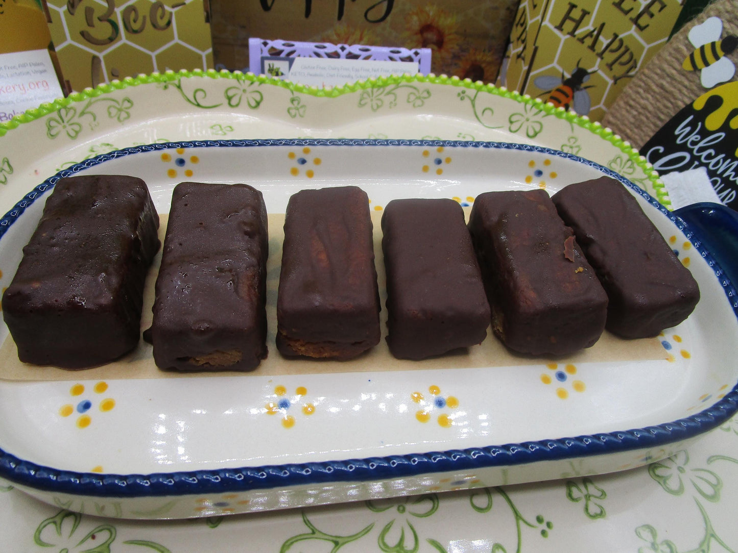 Barras de Galleta de Chocolate y Mantequilla de Maní con Alto Contenido de Proteínas - Veganas y Sin