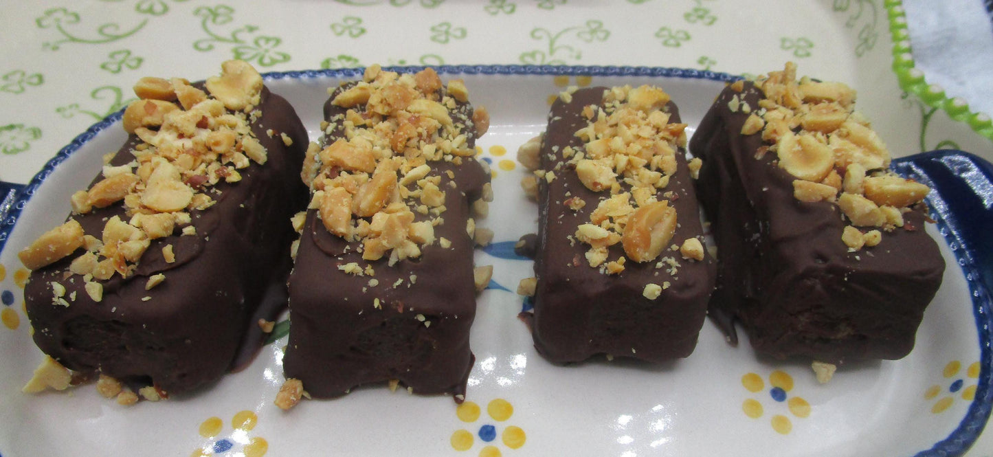 Barras de Galleta de Chocolate y Mantequilla de Maní con Alto Contenido de Proteínas - Veganas y Sin