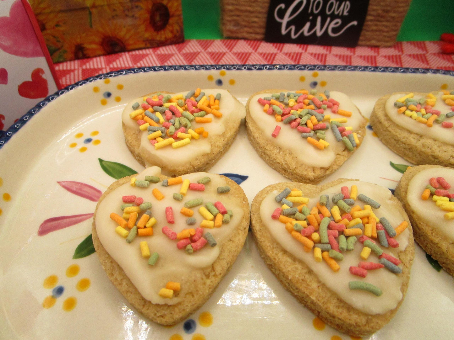 Galletas de Corazón Heladas Sin Azúcar - Veganas y Sin Gluten