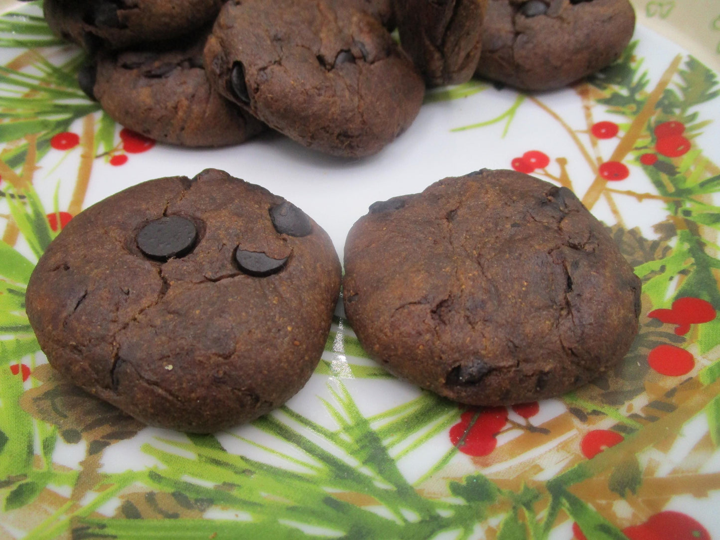 Soft Baked Tiger Nut Cookies with Carob Peppermint