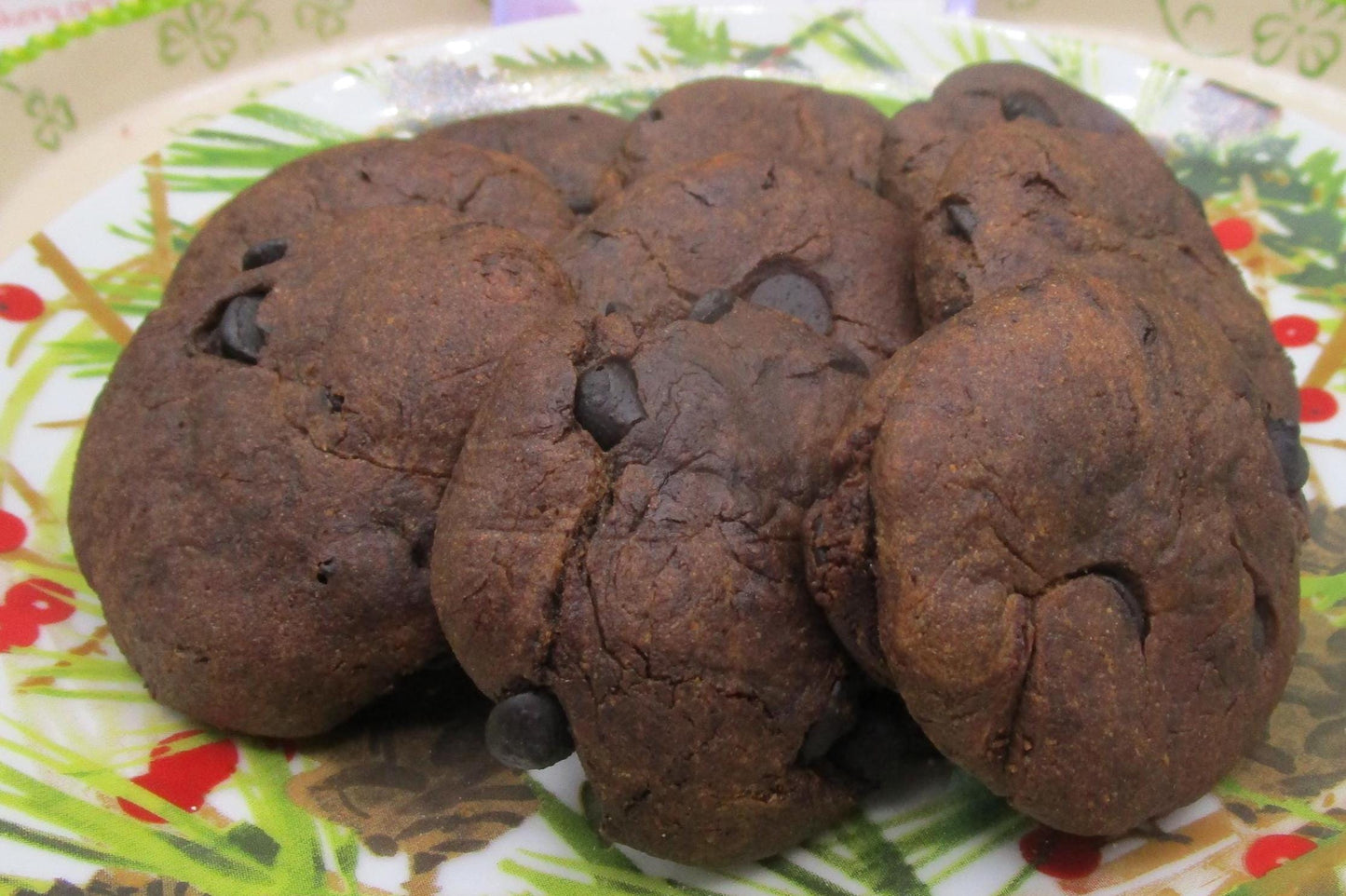 Soft Baked Tiger Nut Cookies with Carob Peppermint