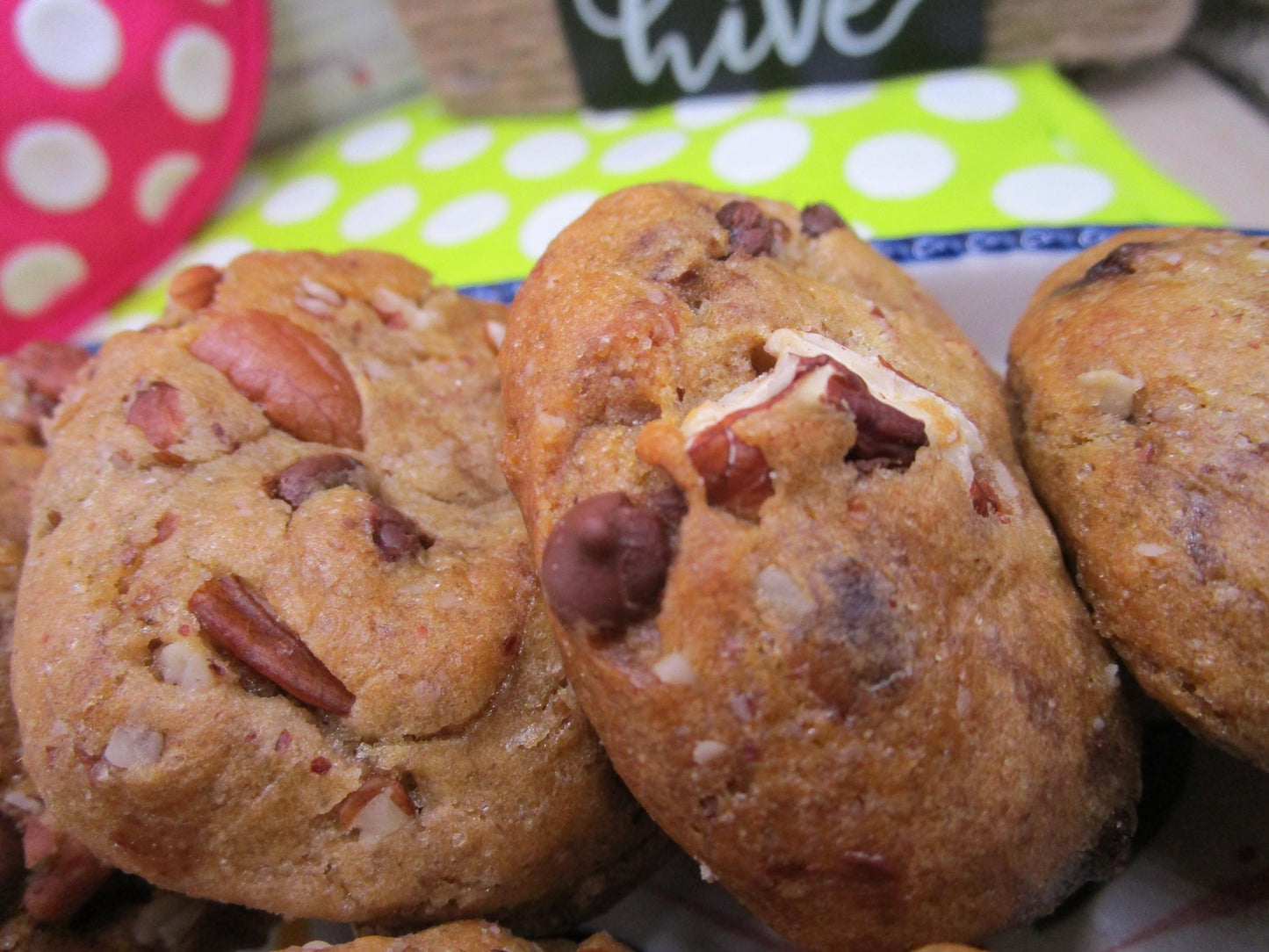 Organic Gluten Free Pecan Chocolate Chip Cookies