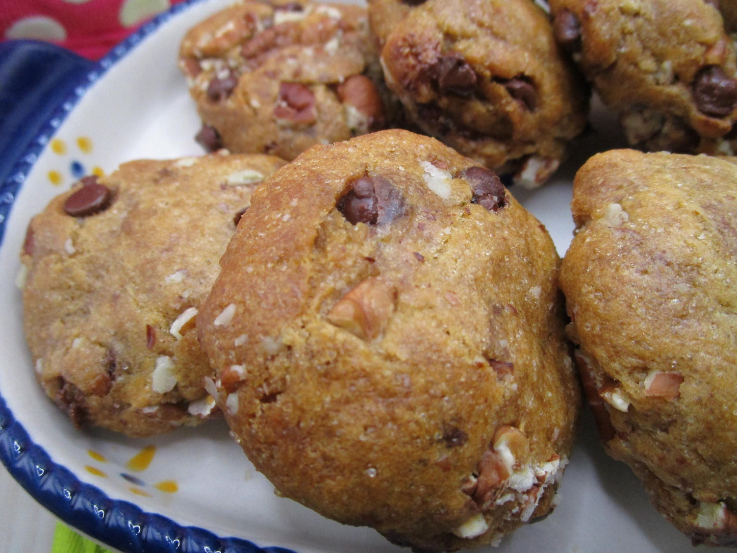 Organic Gluten Free Pecan Chocolate Chip Cookies