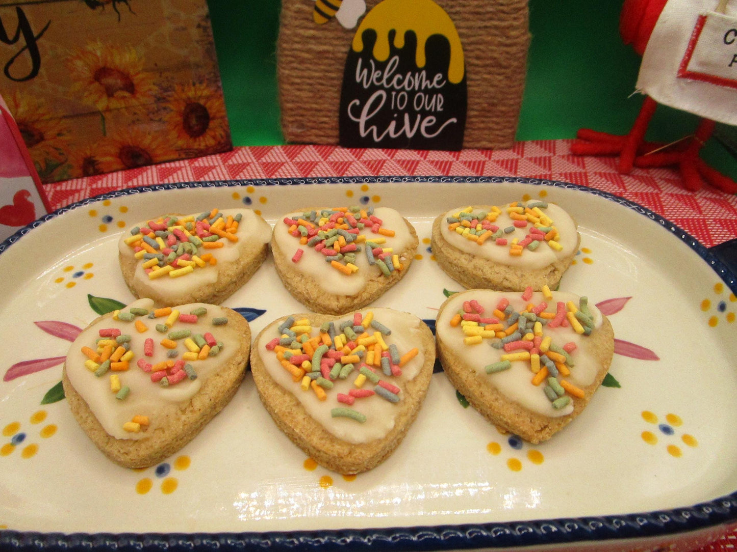 Galletas de Corazón Heladas Sin Azúcar - Veganas y Sin Gluten