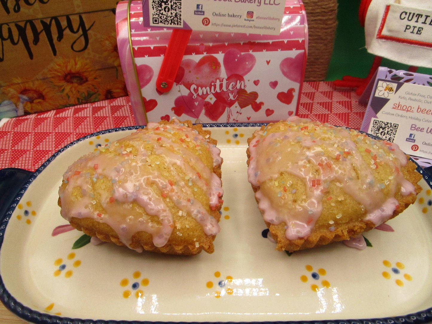 Gâteau sans gluten en forme de cœur - Végétalien et sans allergènes