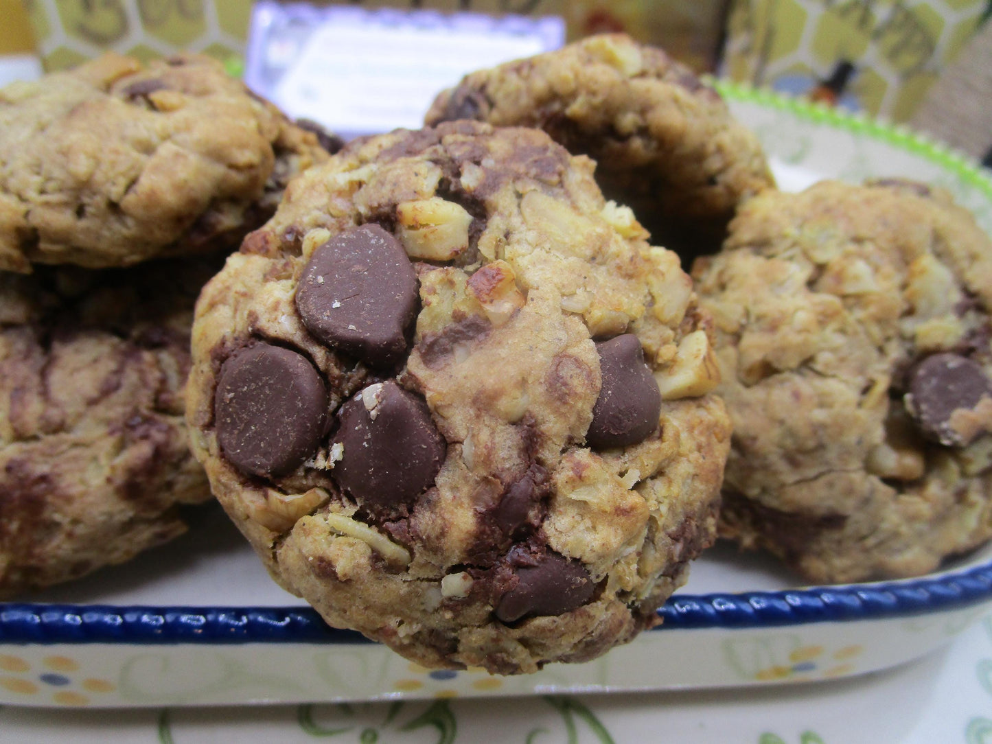 Galletas de Chocolate Oscuro con Avena y Nueces Sin Gluten