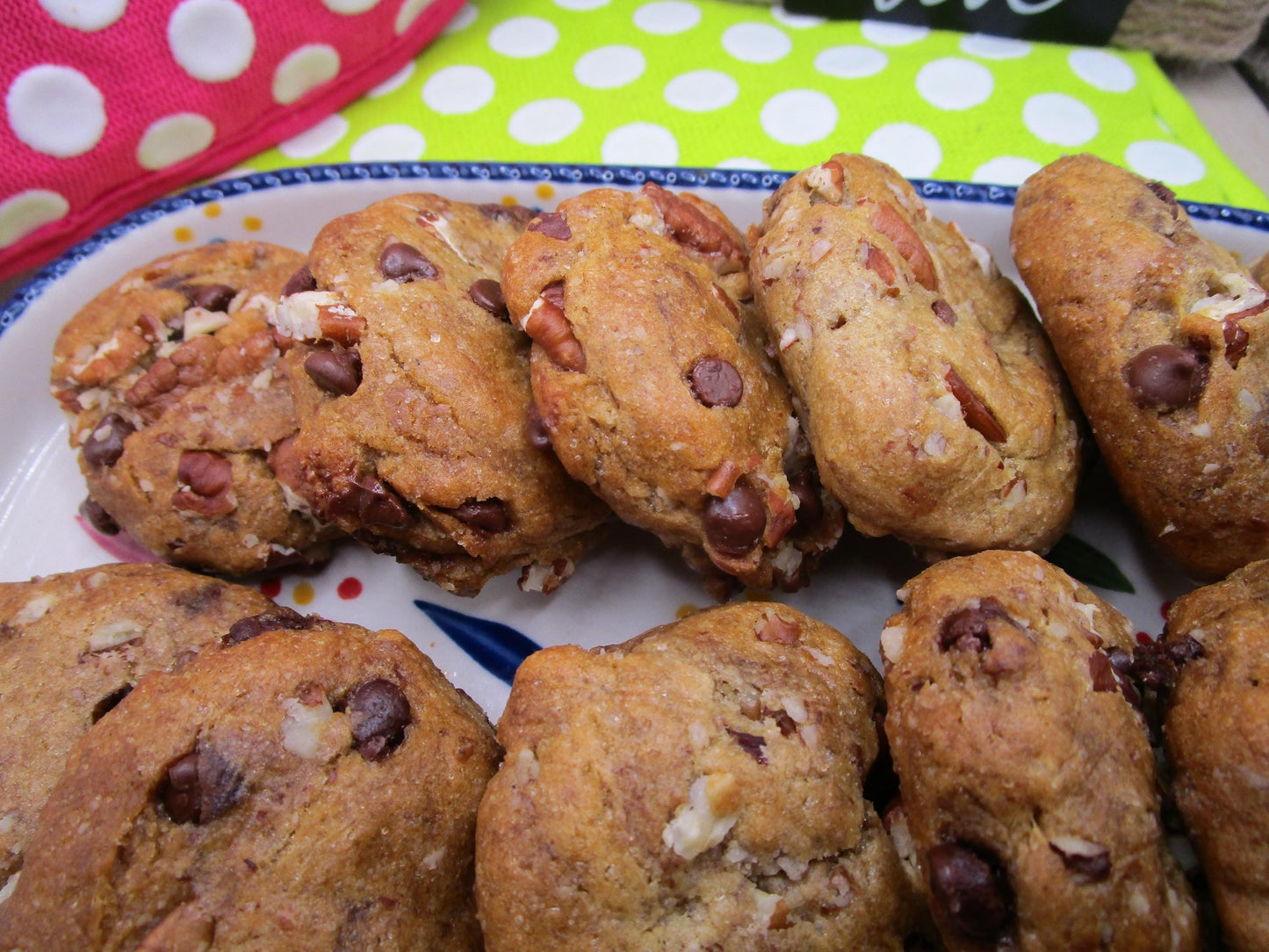 Organic Gluten Free Pecan Chocolate Chip Cookies