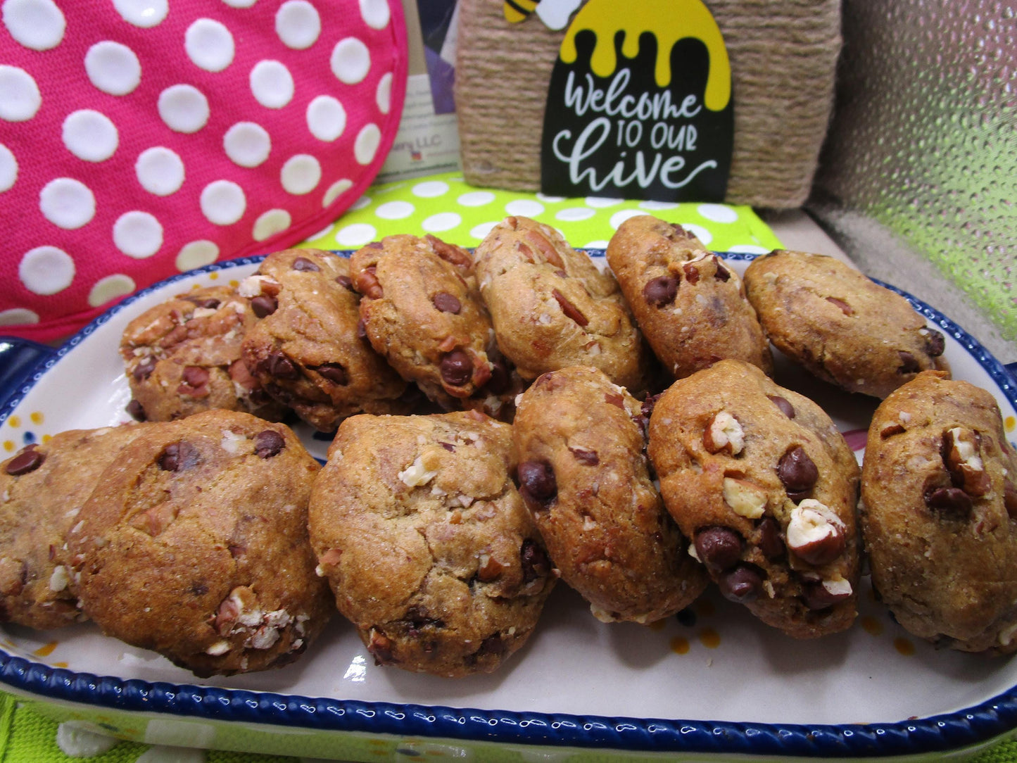 Organic Gluten Free Pecan Chocolate Chip Cookies