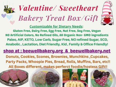 Boîte de Pâtisserie pour la Saint-Valentin - Friandises Sans Gluten et Sans Produits Laitiers