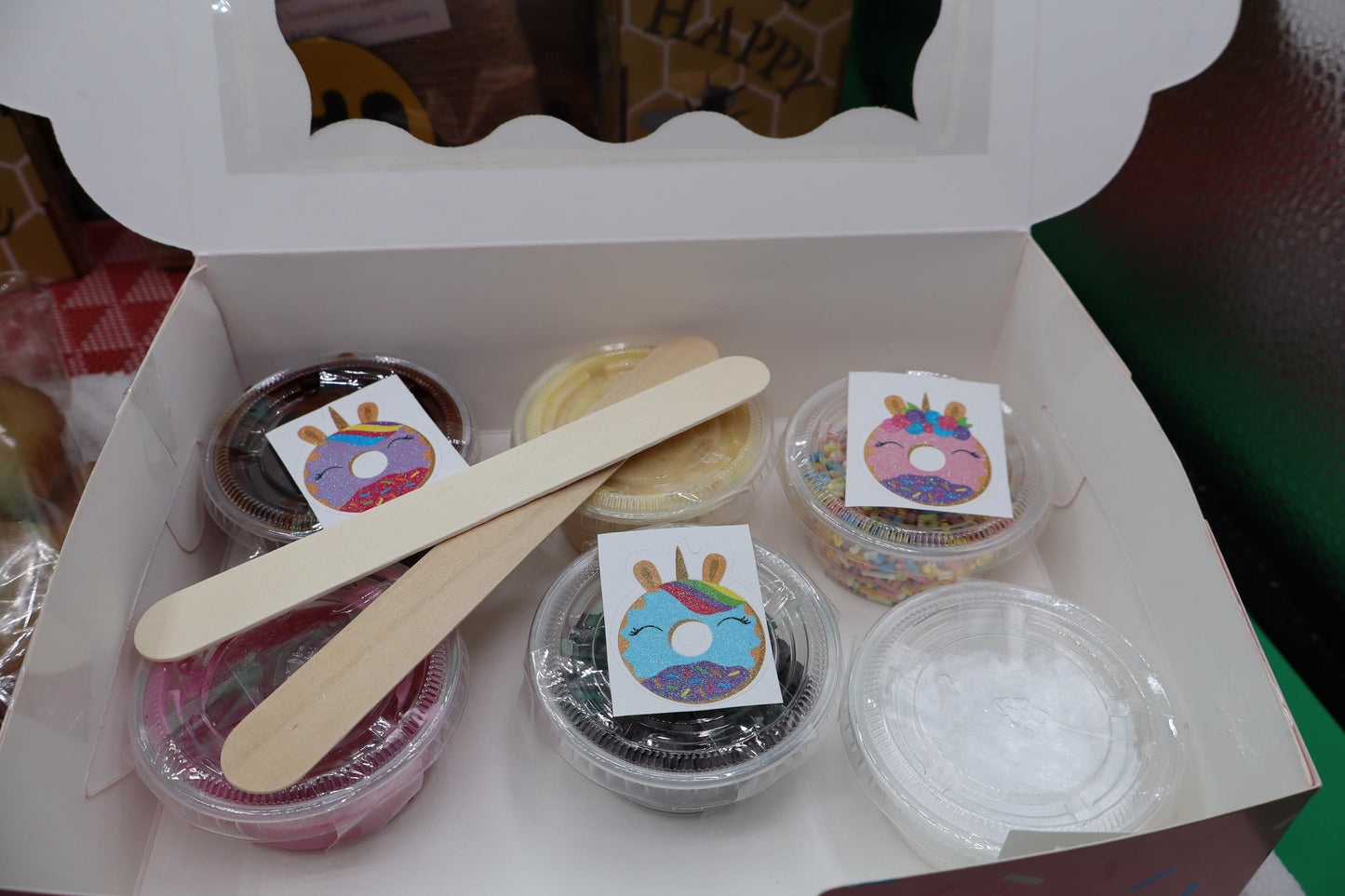 Kit de Decoración de Mini Donuts Sin Gluten - Vegano y Amigable con Alérgenos