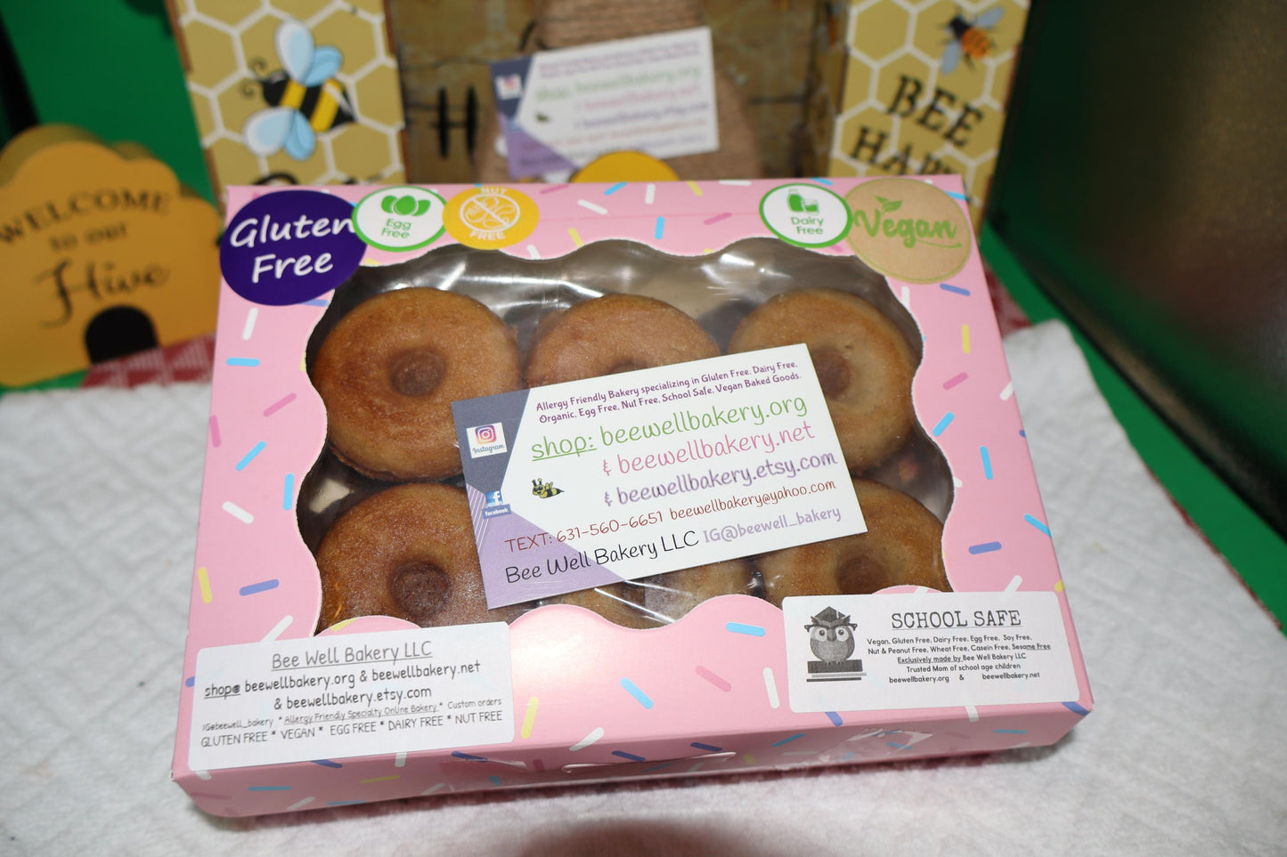 Kit de Decoración de Mini Donuts Sin Gluten - Vegano y Amigable con Alérgenos