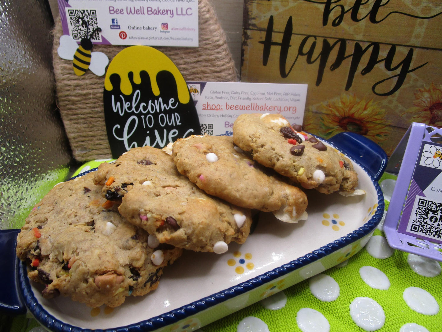 Gluten Free Kitchen Sink Cookies - Vegan & Dairy Free Treats