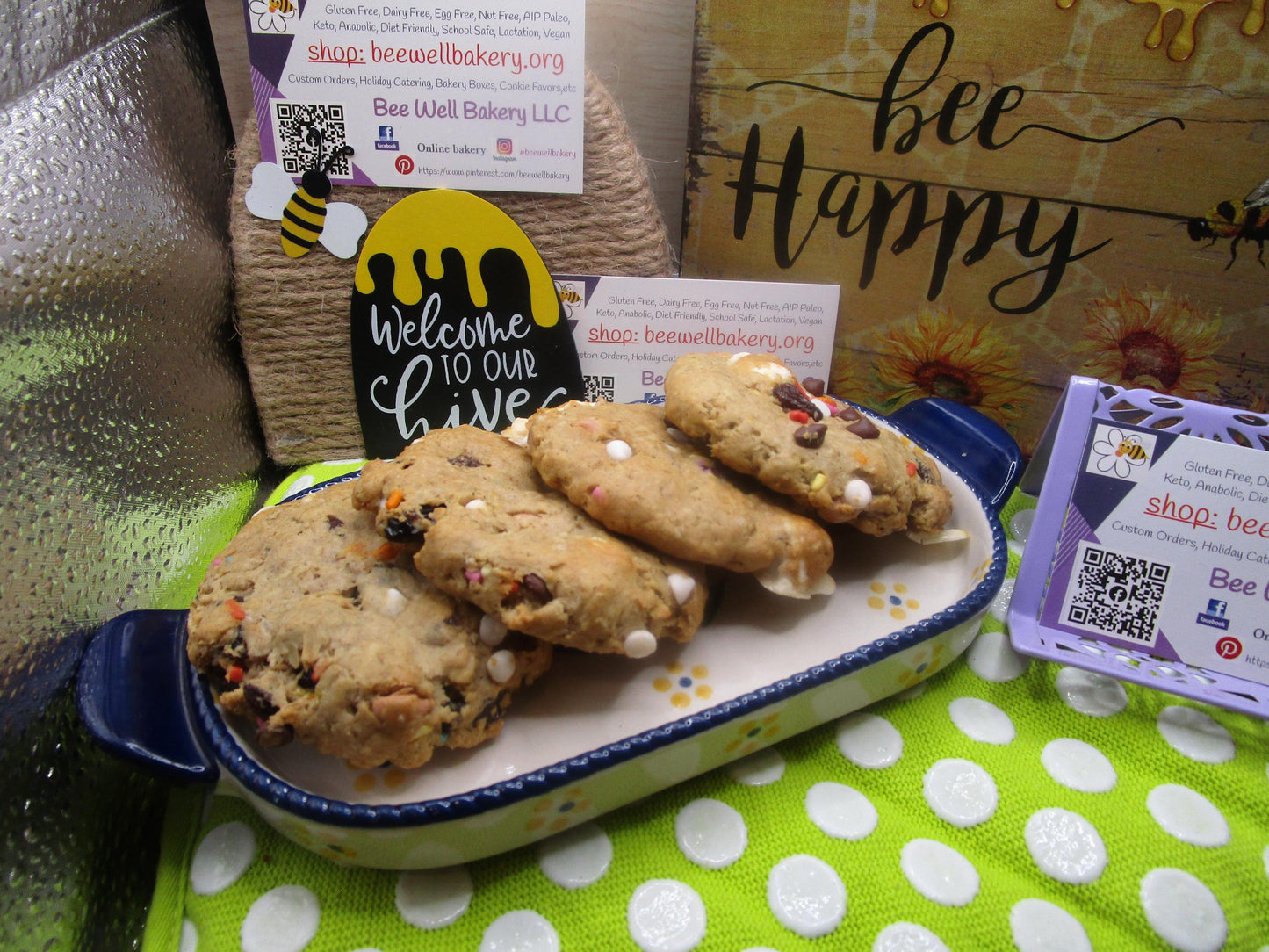 Gluten Free Kitchen Sink Cookies - Vegan & Dairy Free Treats