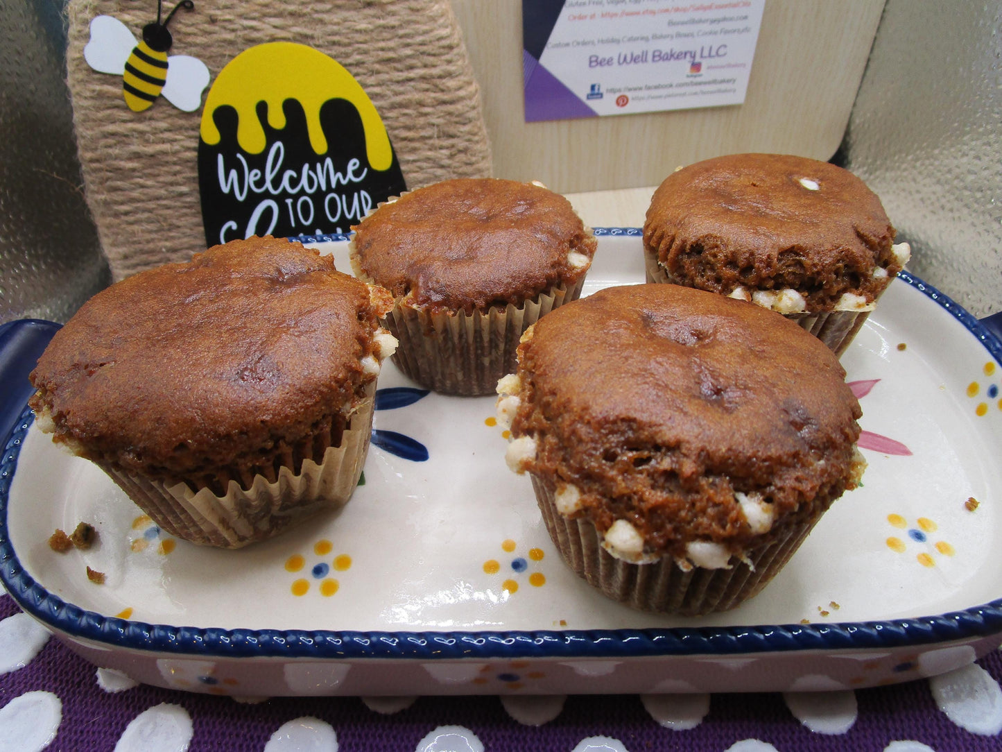 Muffins aux pépites de chocolat blanc sans gluten - Sans produits laitiers et végan