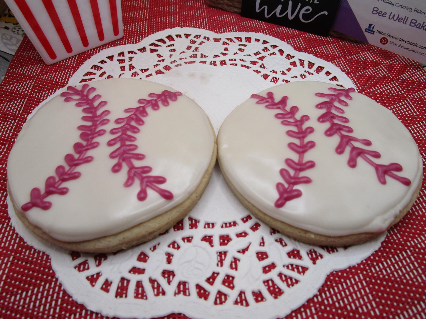 Galletas de Azúcar Sin Gluten Premium - Tema de Béisbol