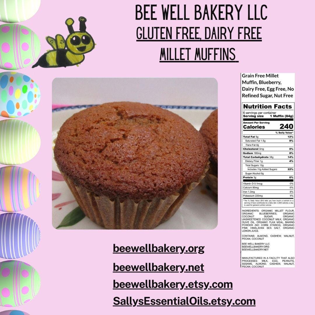 Premium Gluten Free Millet Muffins - Dairy Free & Vegan