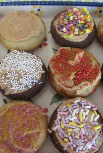 Gluten Free Mini Donuts with Maple Cream Frosting