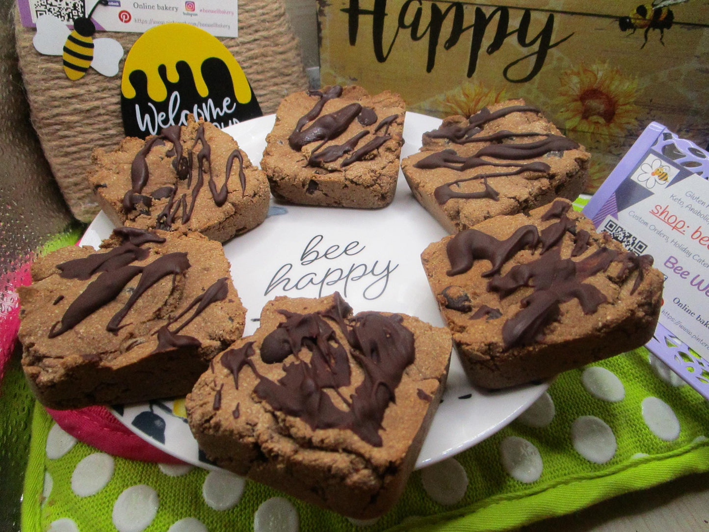 Keto Banana Chocolate Chip Brownie - Gluten Free & Vegan