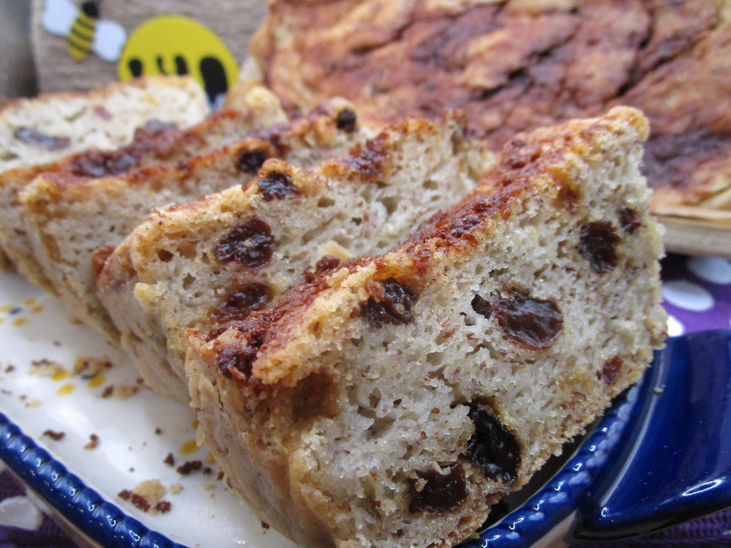 Pan de Pasas y Canela Sin Gluten - Vegano y Amigable con Alérgenos