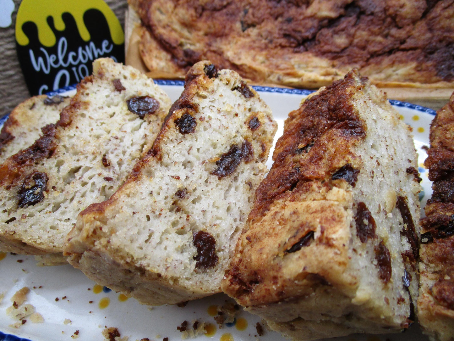 Pan de Pasas y Canela Sin Gluten - Vegano y Amigable con Alérgenos