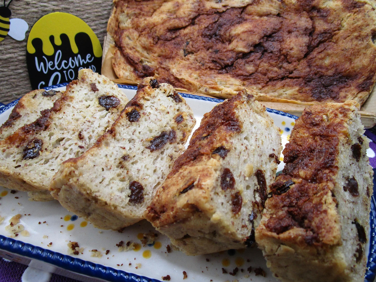 Pan de Pasas y Canela Sin Gluten - Vegano y Amigable con Alérgenos