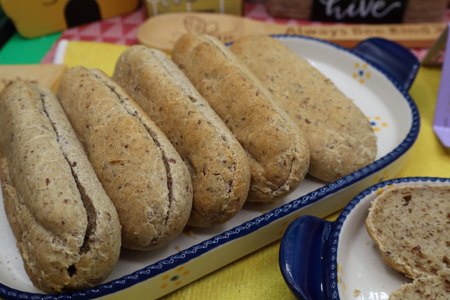 Rollos de Hot Dog Sin Grano - Vegano y Amigable con Alergias