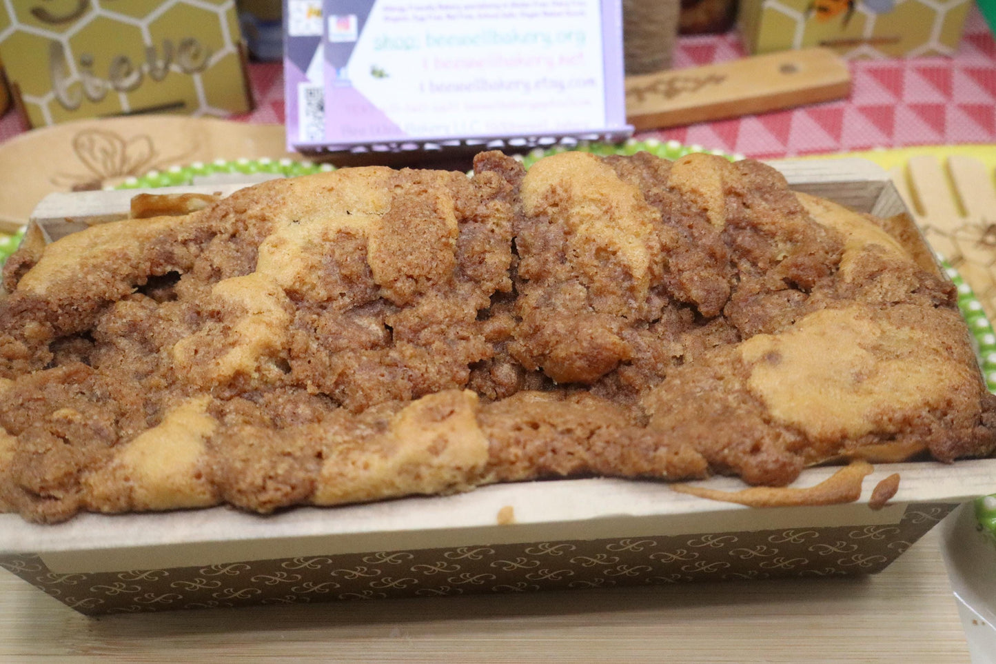 Gluten Free Sourdough Coffee Crumb Cake - Vegan & Nut Free