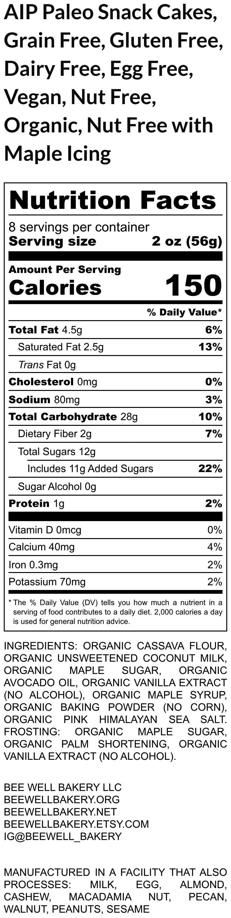 Gâteaux de collation AIP Paleo Premium - Sans gluten et adaptés aux allergies