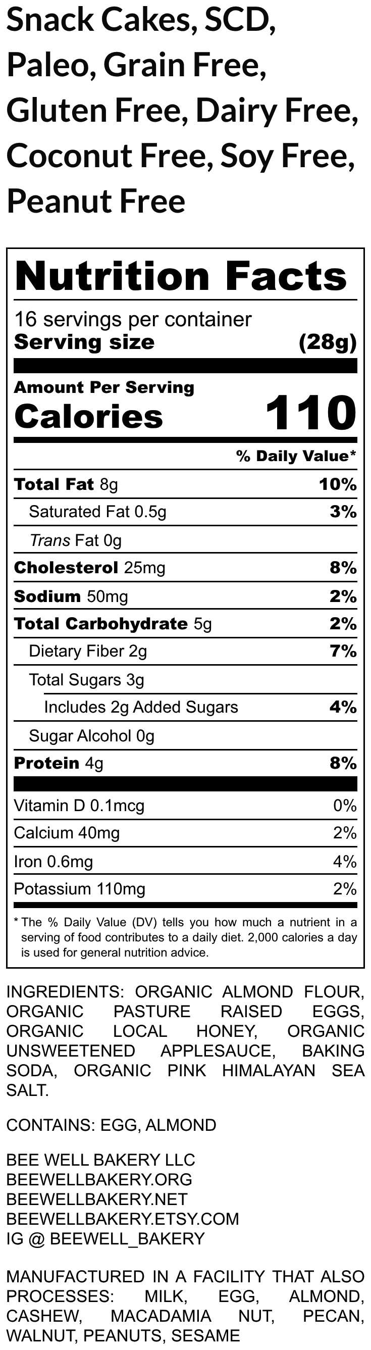 Premium Grain-Free Snack Cakes - Gluten & Dairy Free