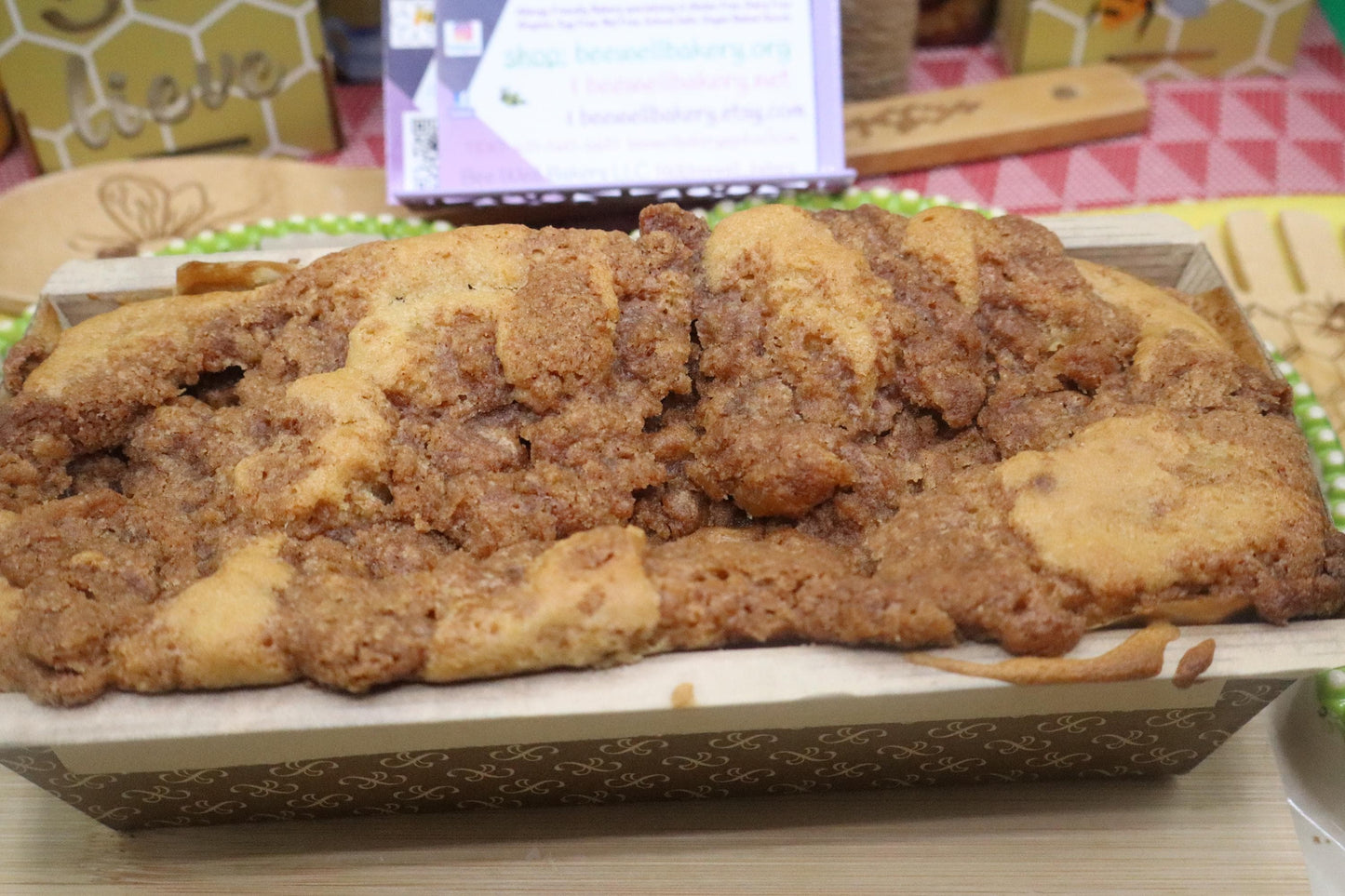 Gluten Free Sourdough Coffee Crumb Cake - Vegan & Nut Free