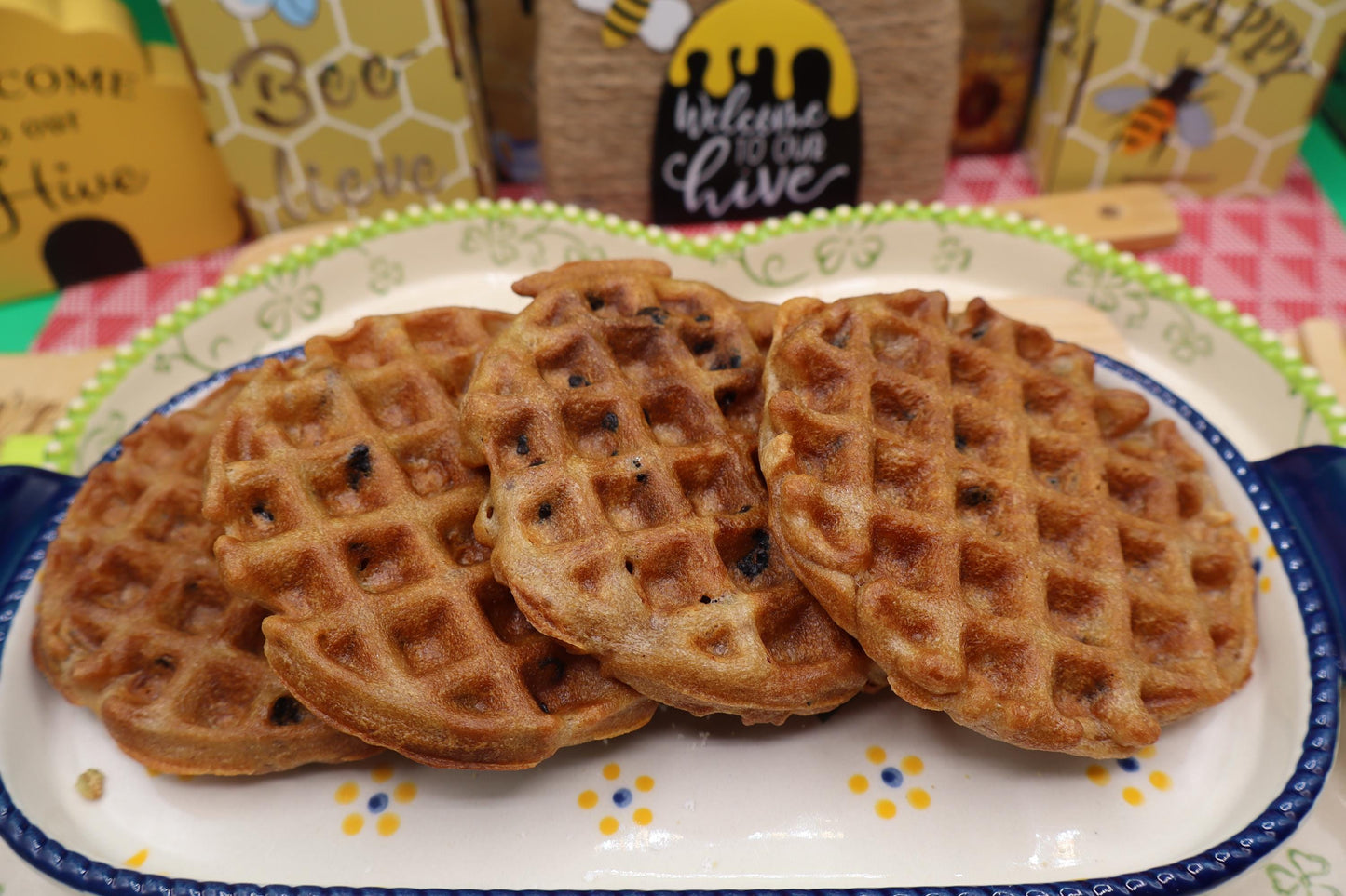 Gaufres aux myrtilles sans grain - AIP, paléo et végan