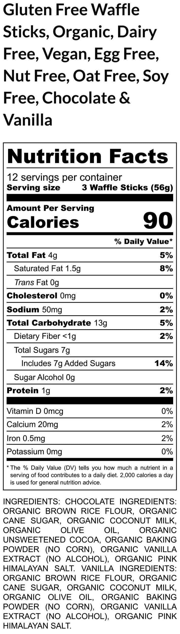 Bâtonnets de Gaufres Donuts Sans Gluten - Friandises Végétaliennes et Sans Produits Laitiers