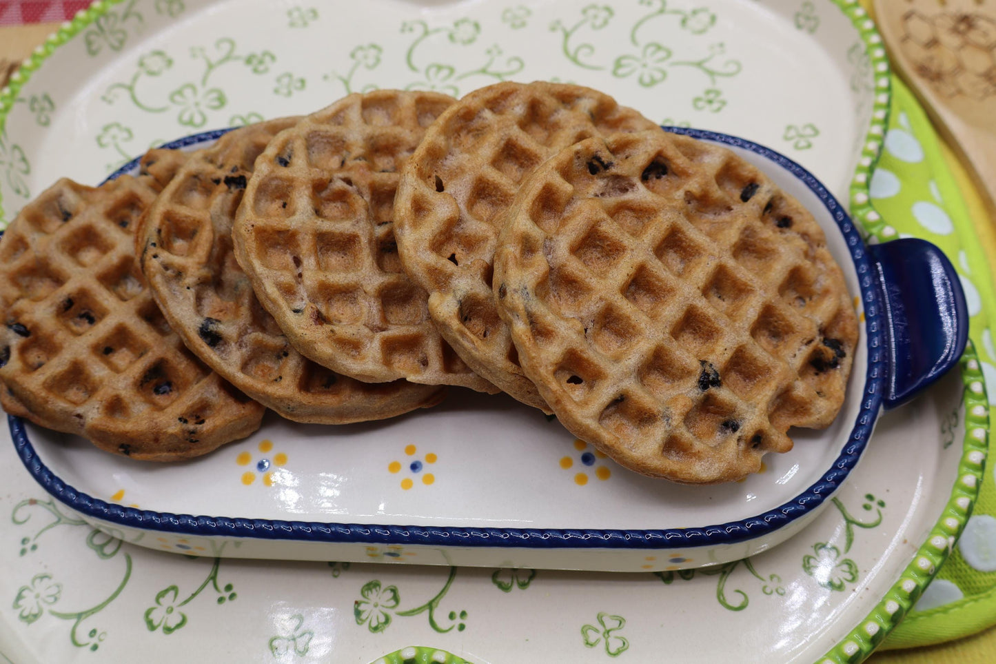 Gaufres aux myrtilles sans grain - AIP, paléo et végan