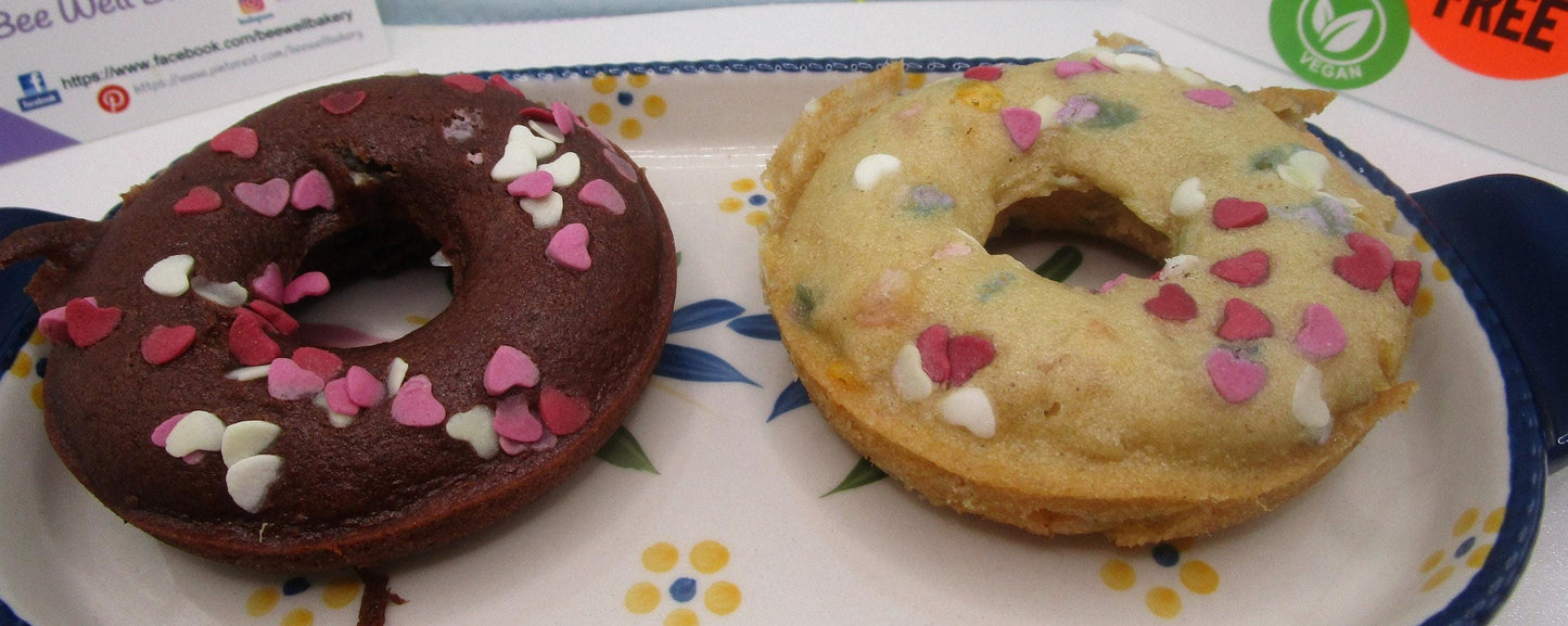 Gluten Free Valentine Heart Donuts - Vegan & Nut Free