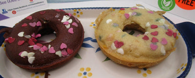 Gluten Free Valentine Heart Donuts - Vegan & Nut Free