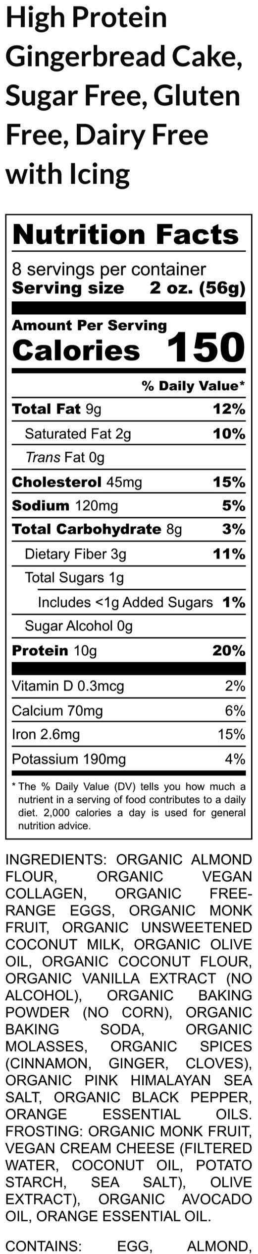 Pastel de Jengibre Sin Gluten Premium con Glaseado de Naranja