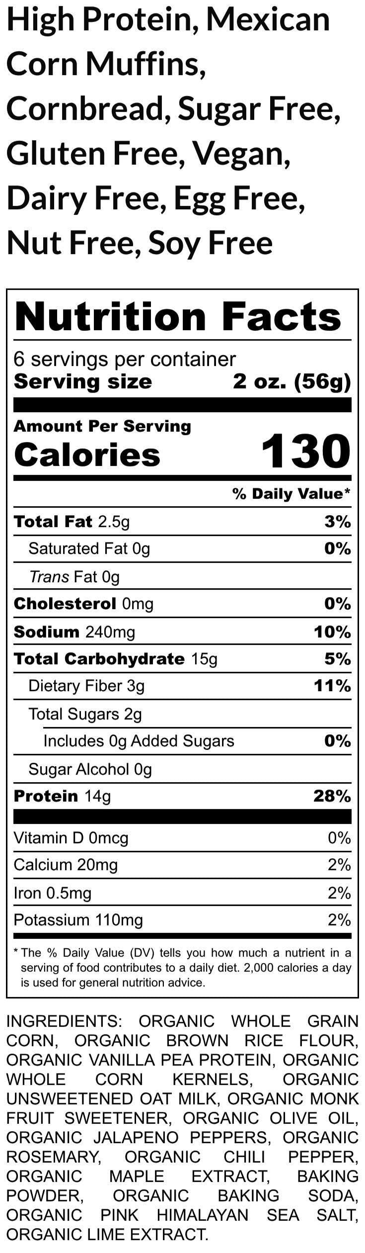 Pan de maíz sin gluten premium - Alto en proteínas y vegano