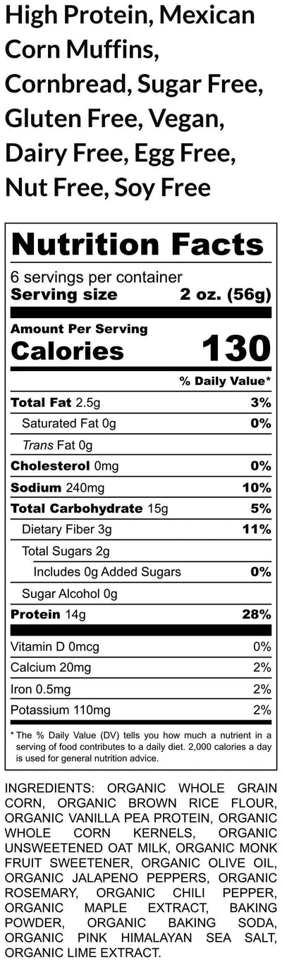 Premium Gluten Free Cornbread - High Protein & Vegan