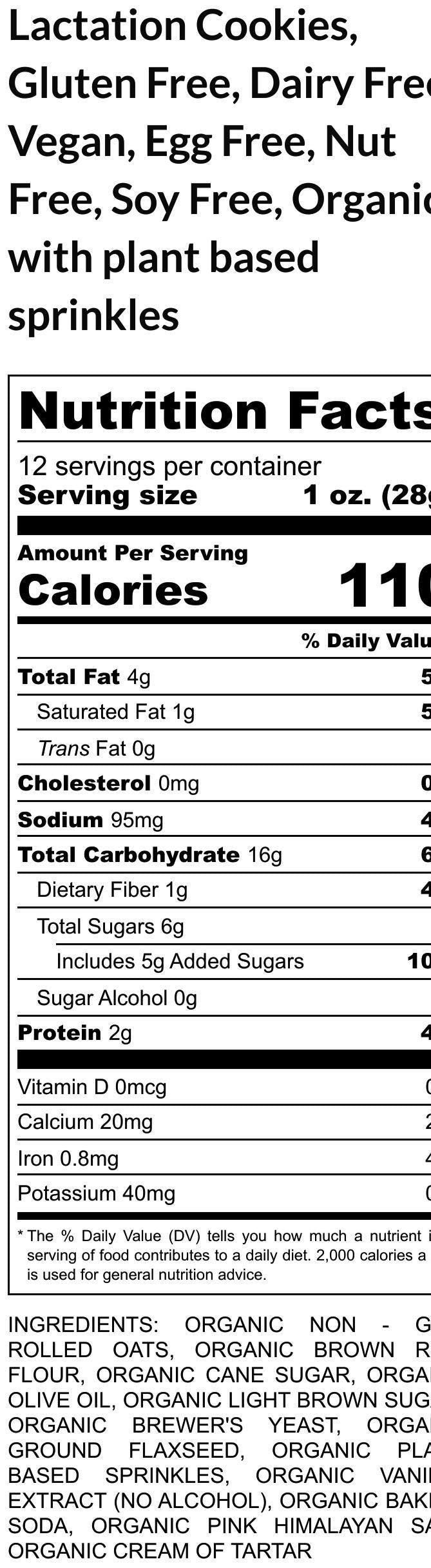 Galletas de Lactancia Premium Sin Gluten - Veganas y Sin Lácteos