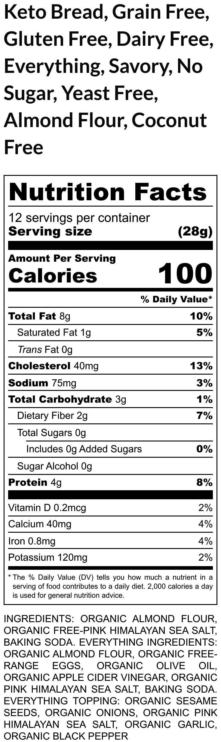 Pain KETO sans gluten premium - Savoureux et polyvalent