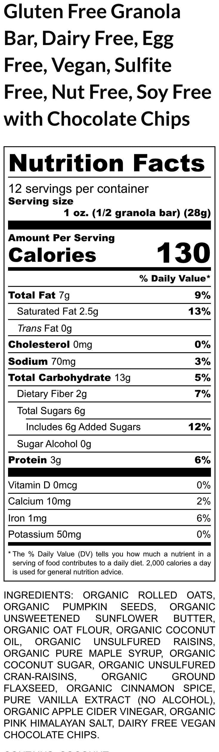 Barres de Granola Premium Sans Gluten - Cuites à la Douceur et Amies des Allergies
