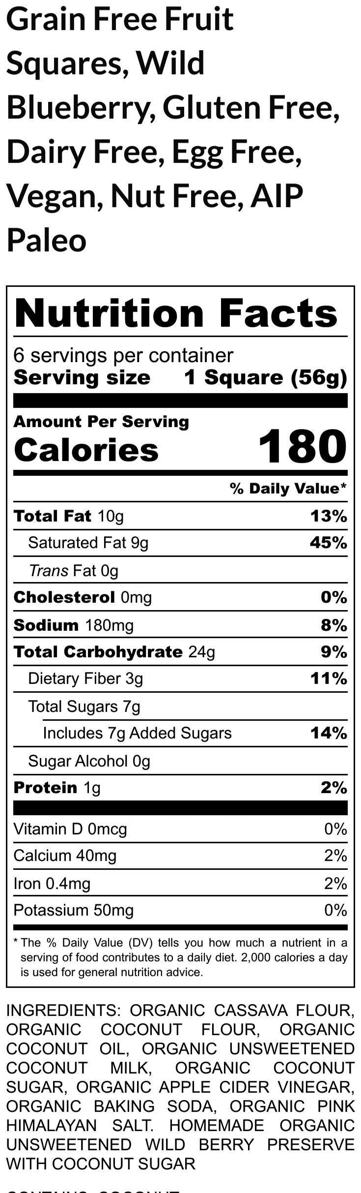 AIP Paleo Breakfast Fruit Square - Vegan, Grain Free, Soft Baked