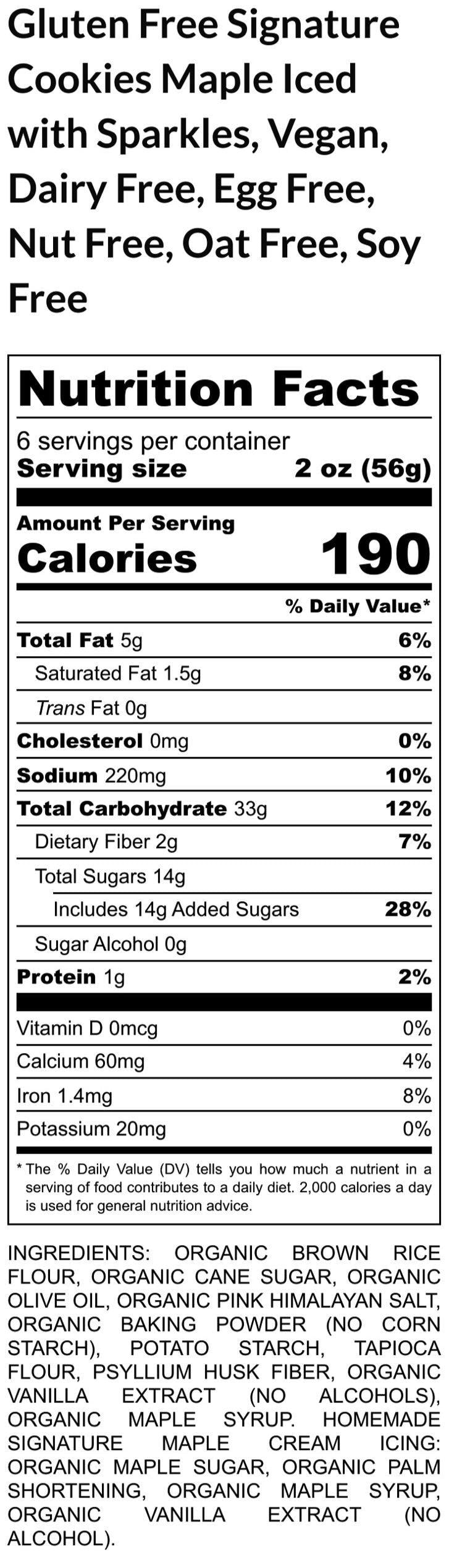 Échantillon de biscuits sans gluten glacés à l'érable - Végétalien et sans allergènes