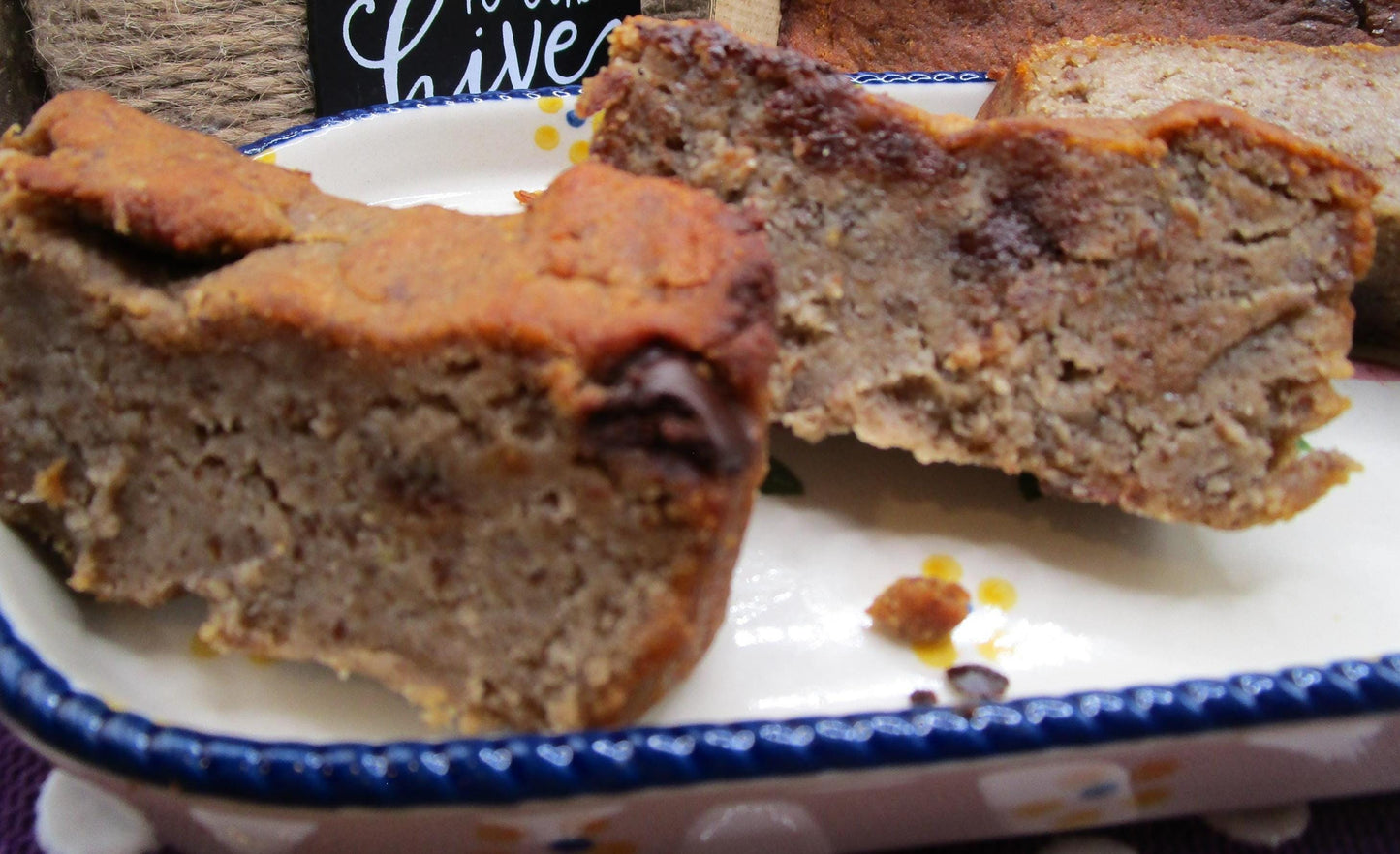 Pan de Plátano con Chips de Mocha y Proteína - Sin Gluten y Vegano