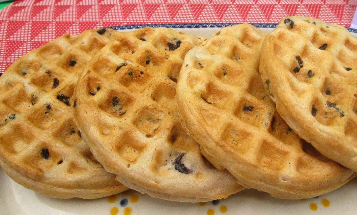 Gaufres aux myrtilles sans grain - AIP, paléo et végan