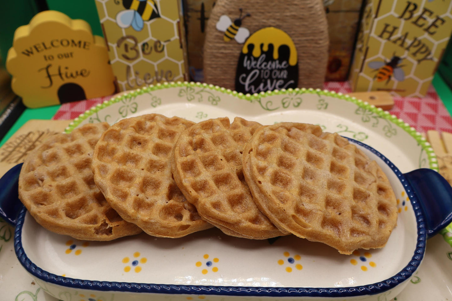 Gaufres aux cerises sans grain - Véganes et sans gluten