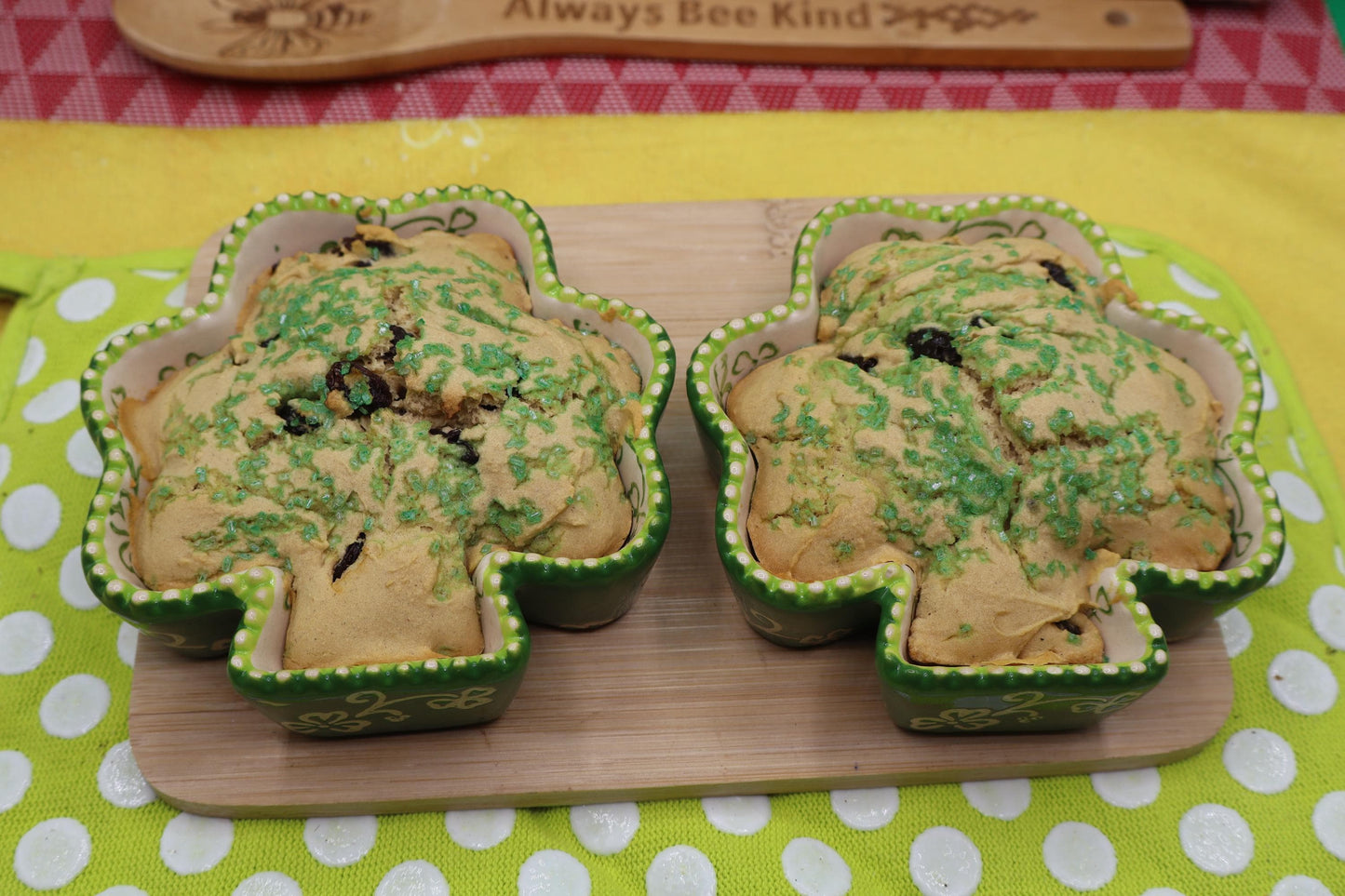 Clover-Shaped Irish Soda Bread - Gluten Free & Vegan